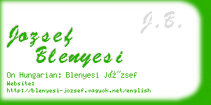 jozsef blenyesi business card